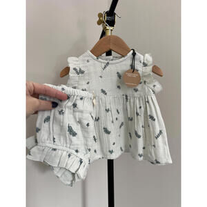 City Mouse NWT 2-Piece Girls Set | 12 Months | Modern Vintage Organic Cotton